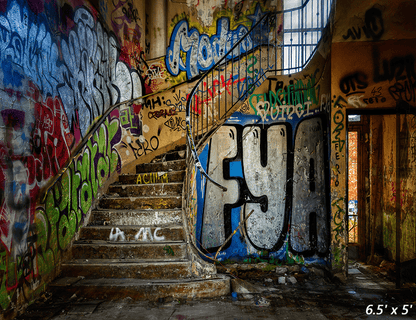 Stairs Spiral Staircase Graffiti Backdrop for Photo SBH0489