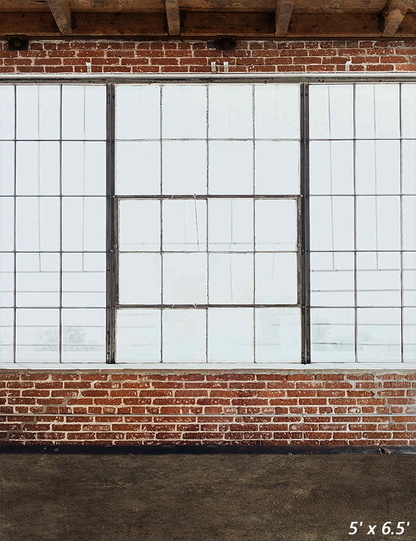 Empty Warehouse Windows Background Backdrop SBH0545