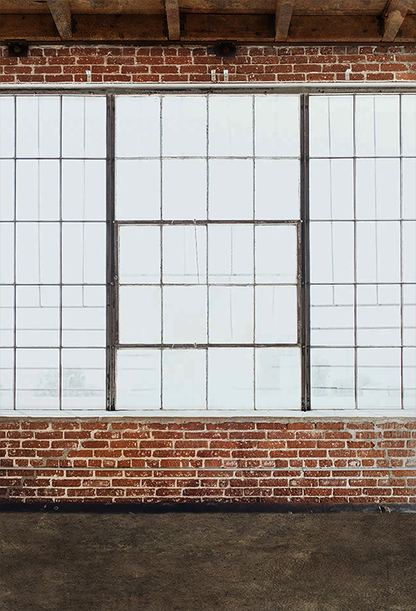 Empty Warehouse Windows Background Backdrop SBH0545