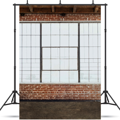 Empty Warehouse Windows Background Backdrop SBH0545