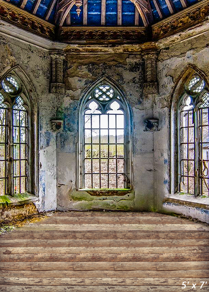 Abandoned Castle Backdrop Background for Photo SBH0555