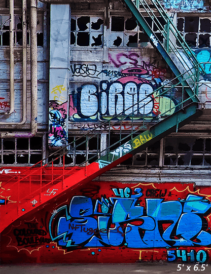 Staircase Graffiti Background Backdrop for Photo SBH0571