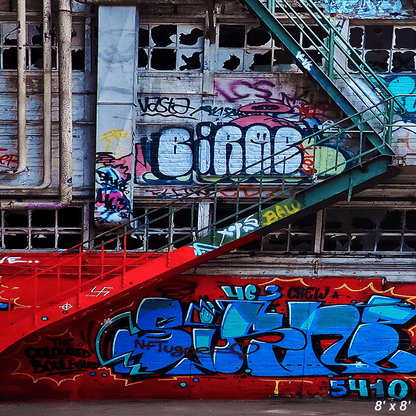 Staircase Graffiti Background Backdrop for Photo SBH0571