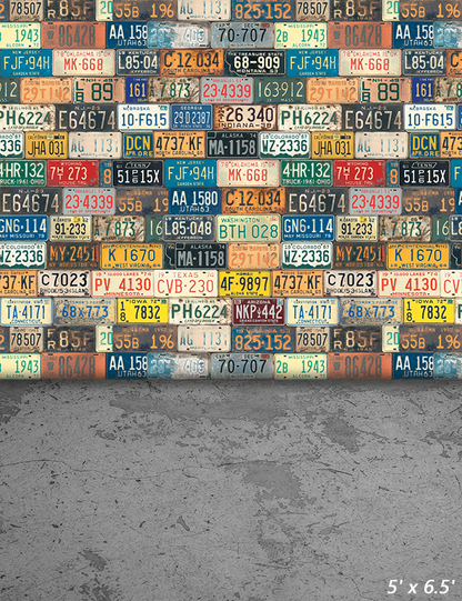 Car Licence Number Plates Background Backdrop SBH0576