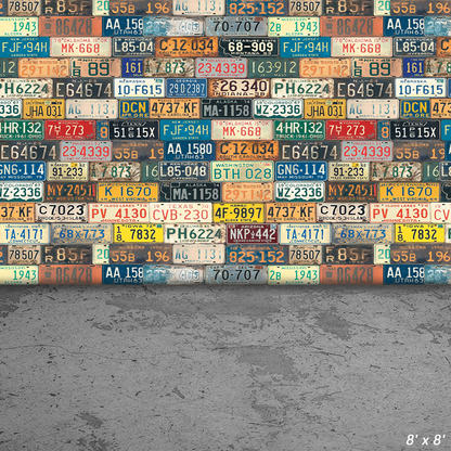 Car Licence Number Plates Background Backdrop SBH0576