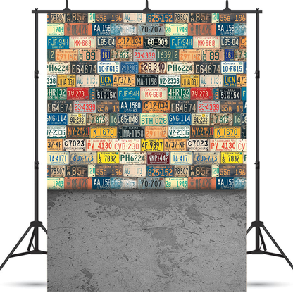 Car Licence Number Plates Background Backdrop SBH0576