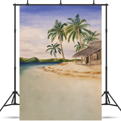 Tropical Paradise Landscape Backdrop for Photo SBH0583