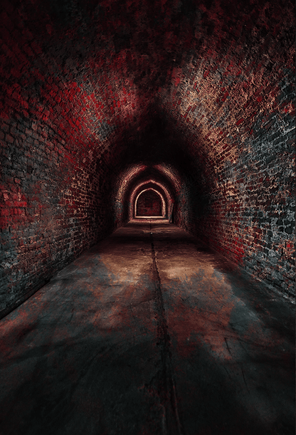 Long Underground Brick Tunnel Photography Backdrop SBH0585