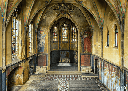 Old Abandoned Church Photo Background Backdrop SBH0595