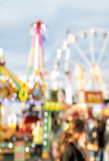 Blurred Bokeh Amusement Park Backdrop for Photo SBH0607