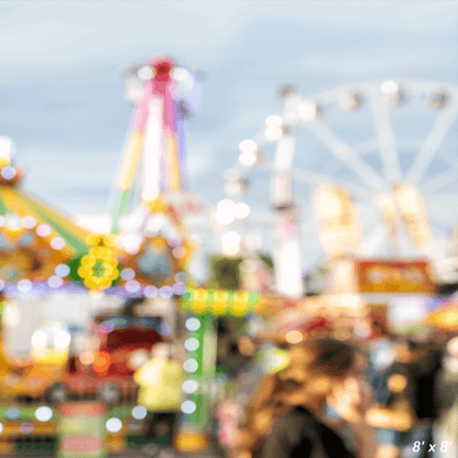 Blurred Bokeh Amusement Park Backdrop for Photo SBH0607