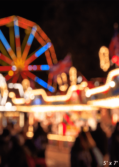 Bokeh Nighty Amusement Park Backdrop for Photo SBH0608