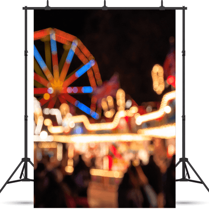 Bokeh Nighty Amusement Park Backdrop for Photo SBH0608