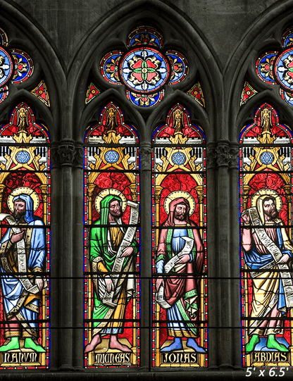 Cathedral Interior Glass Windows Backdrop for Photo SBH0610