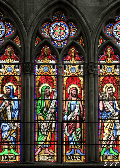 Cathedral Interior Glass Windows Backdrop for Photo SBH0610