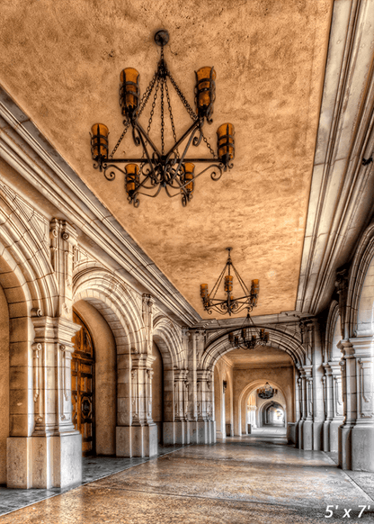 Balboa Park Old Style Chandelier Walkway Arches Backdrop SBH0635