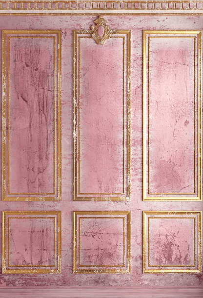 Old Gold Stucco Pink Classic Wall Backdrop for Photo SBH0636