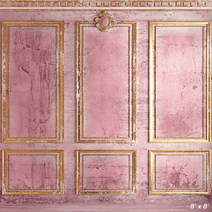 Old Gold Stucco Pink Classic Wall Backdrop for Photo SBH0636