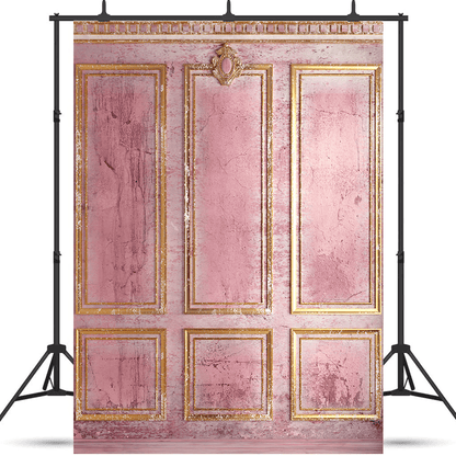 Old Gold Stucco Pink Classic Wall Backdrop for Photo SBH0636