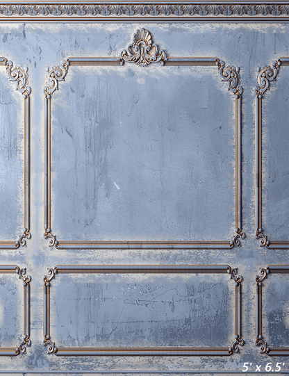 Classic Wall Old Gold Stucco Blue Backdrop for Photo SBH0638