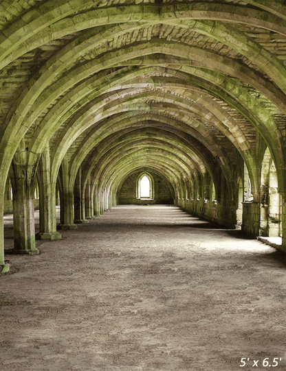 Monks Cellarium at Fountains Abbey Backdrop for Photo SBH0639