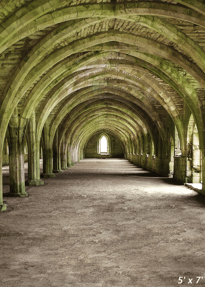 Monks Cellarium at Fountains Abbey Backdrop for Photo SBH0639