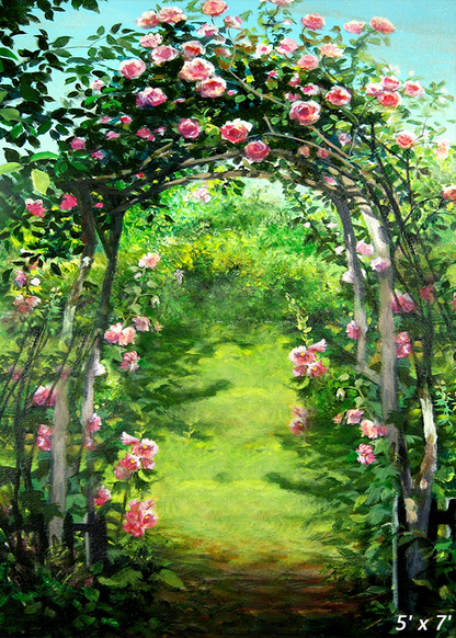 Dream Garden Rose Arch Background Spring Backdrop SBH0654