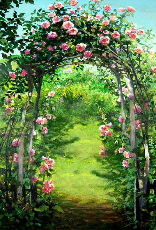 Dream Garden Rose Arch Background Spring Backdrop SBH0654 – Starbackdrop