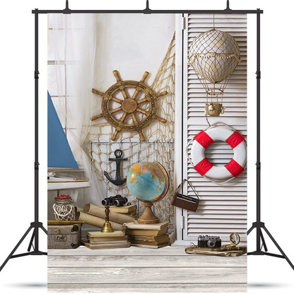 Summer Sailing Seashells Sailor Photography Background SBH0658