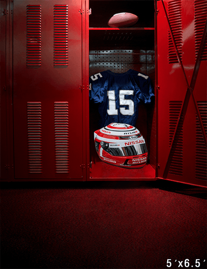 American Football Locker Room Sports Photography Backdrop SBH0721