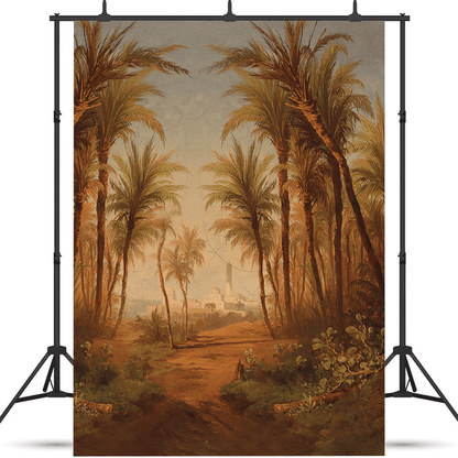 Desert Oasis Palm Pathway Backdrop Photography SBH0732