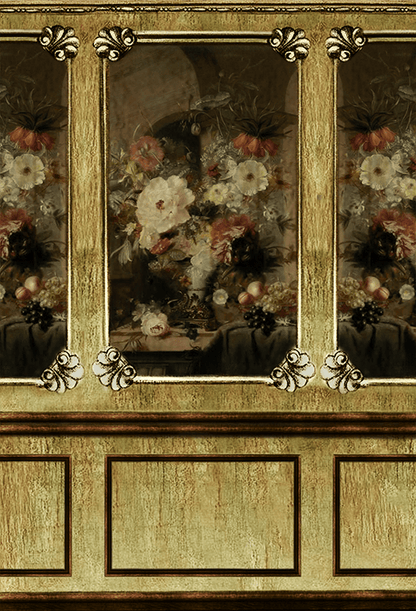 Classic Renaissance Floral Painting Wall Background SBH0743