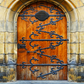 Medieval Ornate Wooden Door Photography Background SBH0752