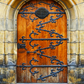 Medieval Ornate Wooden Door Photography Background SBH0752