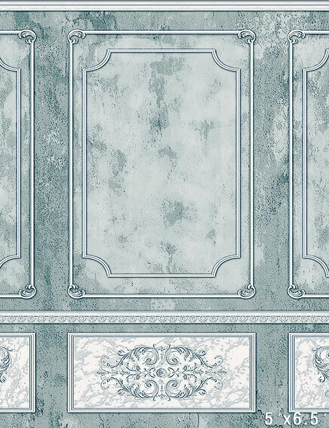 Elegant Victorian Style Blue Ornate Panel Backdrop SBH0753