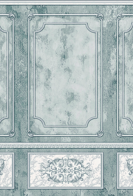 Elegant Victorian Style Blue Ornate Panel Backdrop SBH0753