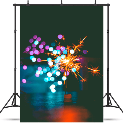 Sparkler Colorful Blurry Bokeh Background Backdrop for Photography SBH0217