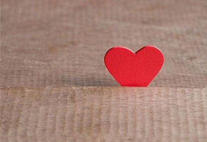 Red Heart  Brown Wall Backdrop For Mother's Photography Background