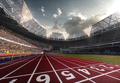 Stadium Plastic Track Backdrop Football Field Photography Background