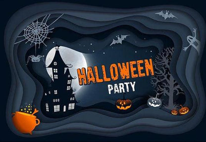 Dark Castle Backdrop Happy Halloween Party Photography Background