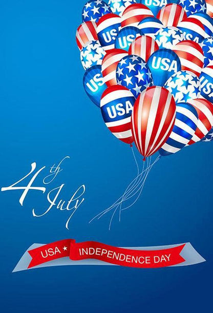 American Flag Balloons Backdrops for Independence Day Photography