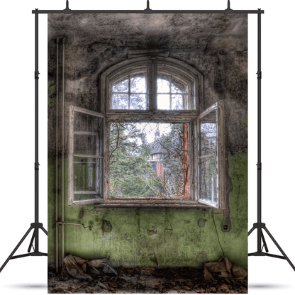 Abandoned Old Room With Windows Backdrop for Photography SBH0233