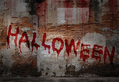 Halloween Bloody Scary Brick Wall Backdrop for Photography SBH0240