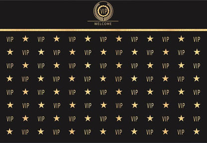 Black Gold VIP Background Shiny Stars Photo Backdrops