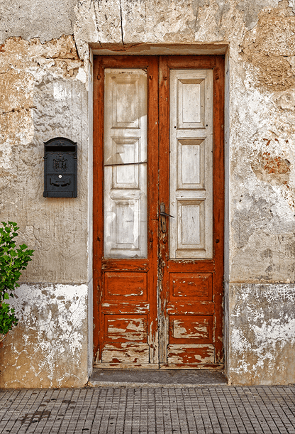 Old Wooden Door On The Wall Backdrop for Photography SBH0189