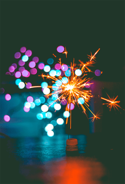 Sparkler Colorful Blurry Bokeh Background Backdrop for Photography SBH0217