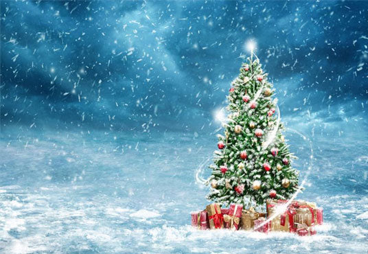 Buy Snowflake Christmas Tree Backdrop for Party Online – Starbackdrop