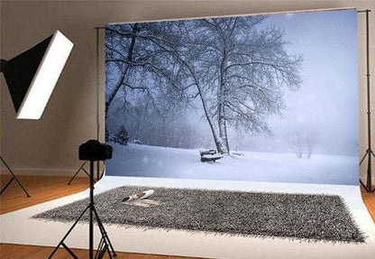 Snow Cover Tree Fog Winter Backdrops