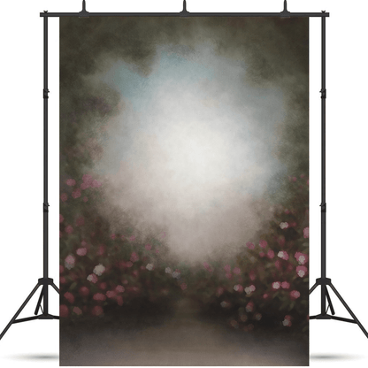 Oil Painting Flower Portrait Backdrops photo SBH0341