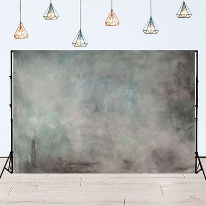 Grey and Green Abstract Photo Backdrop for Portrait